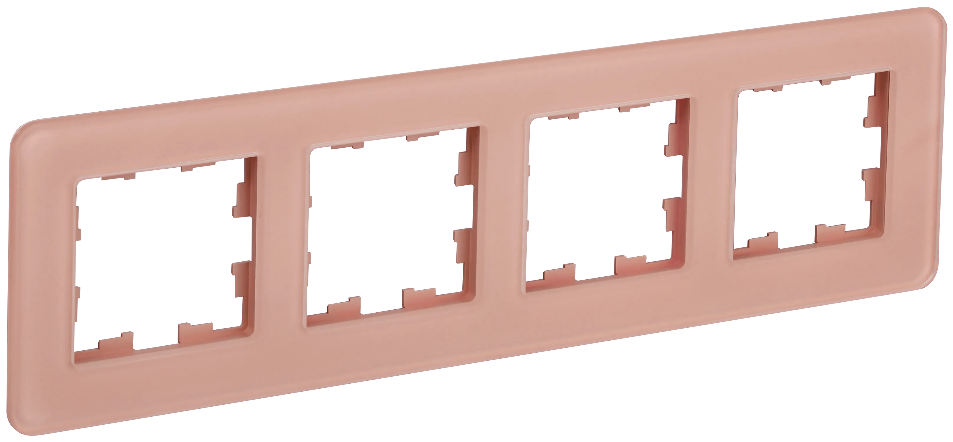 BRITE Рамка 4-местная РУ-4-2-Бр стекло дымчатый RE IEK