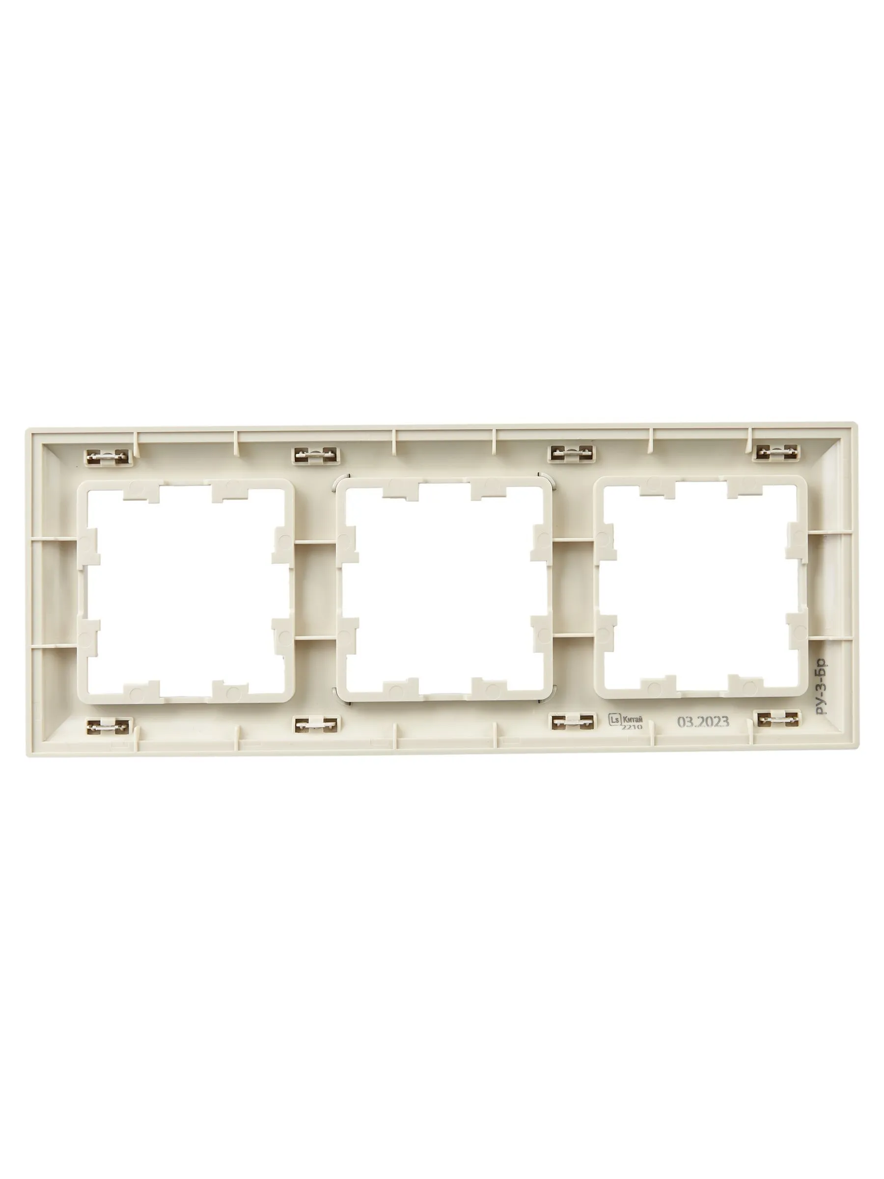 BRITE Рамка 3-местная РУ-3-Бр бежевый/шампань IEK - Фото 6
