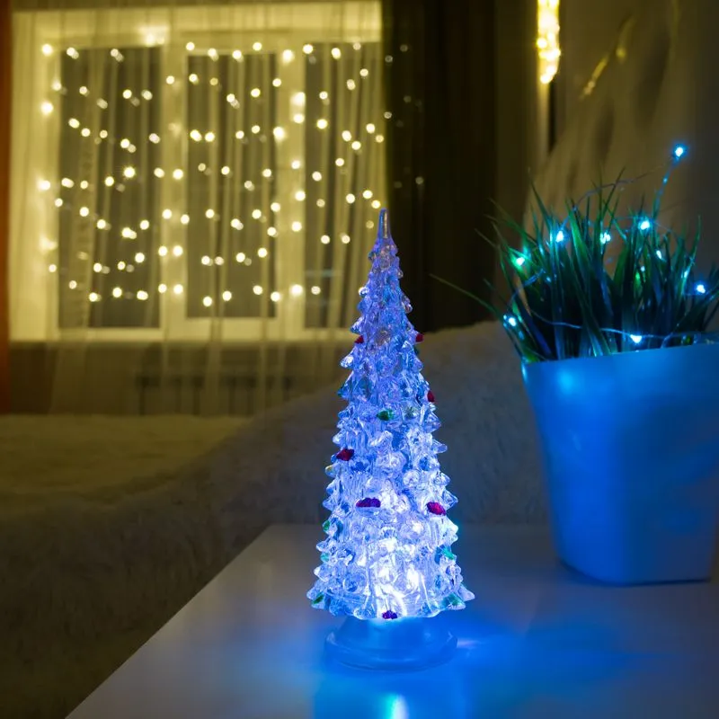 Фигура светодиодная Елочка, 15 см, RGB - Фото 2