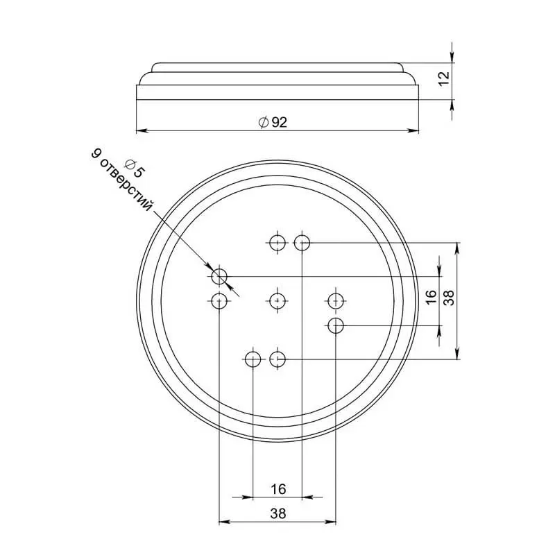 Подложка одноместная "Элегант", цвет-  белый, ТМ "МЕЗОНИНЪ" GE70711-01 - Фото 2