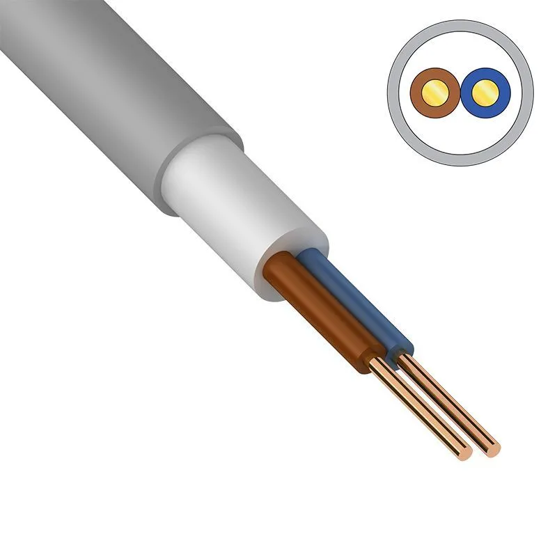 Кабель силовой медный NUM-O 2x1,5 мм² 100 м ГОСТ 31996-2012, ТУ 3520-015-38229892-2015 01-8701