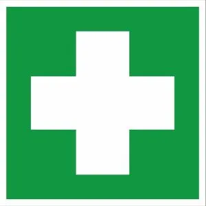 Знак наклейка EC01 "Аптечка первой медицинской помощи" (200х200) EKF an-4-03