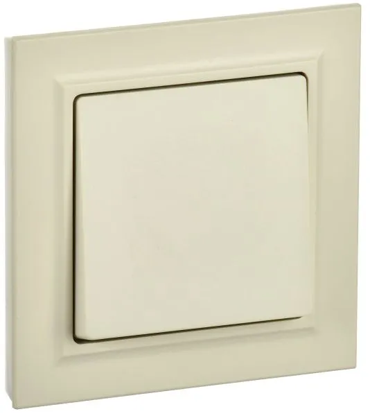 BRITE Выключатель 1-клавишный 10А в сборе ВСР10-1-0-БрКр бежевый IEK BR-V10-0-10-K10-F