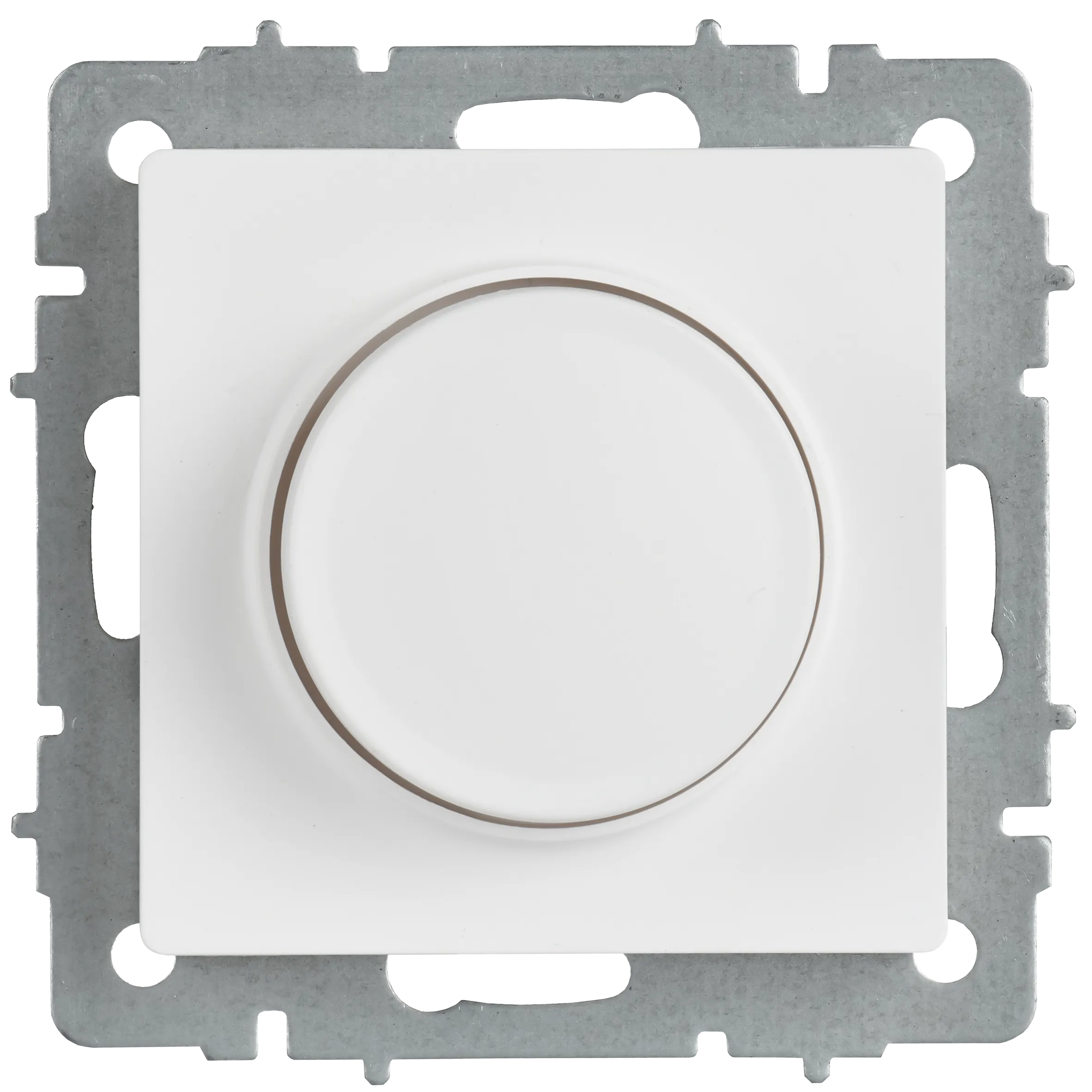 BRITE Светорегулятор поворотно-нажимной 600Вт СС10-1-0-БрАБ арктический белый IEK - Фото 3