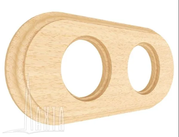 Рамка 2х-мест, дерев, скрыт,уст,, овал, без тонировки Лахта "СенатЪ"