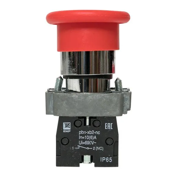 Кнопка BC42 грибок красная NC IP65 EKF - Фото 4
