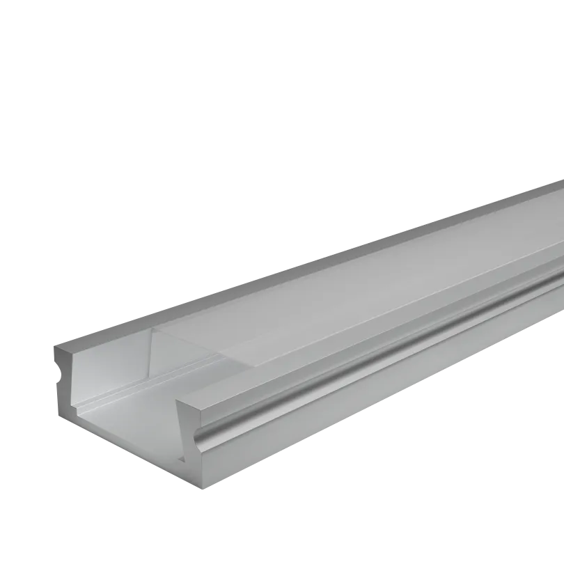 Профиль алюминиевый накладной WOLTA WAP-S-24/6/2000-A серый, 6х23.8х2000 мм готовый комплект