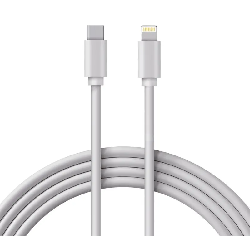 Кабель Type-C – Lightning для Apple, 2,1A, 1м, ПВХ, белый REXANT
