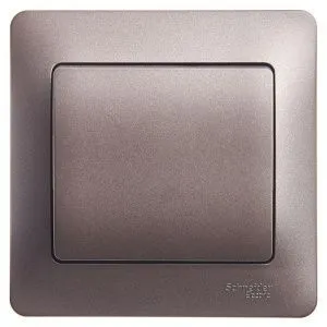 Выключатель 1-кл. СП Glossa 10А IP20 (сх. 1) 10AX в сборе графит SE GSL001312 454403