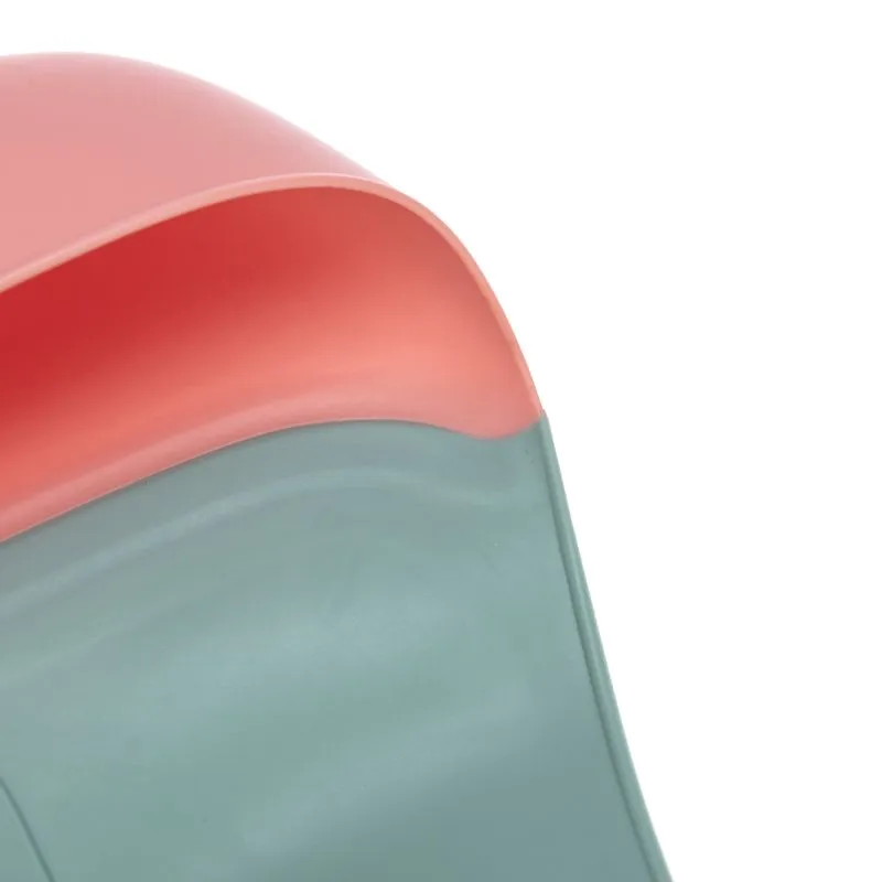 Фартук нагрудный для кормления с жестким карманом, зеленый с розовым HALSA - Фото 3