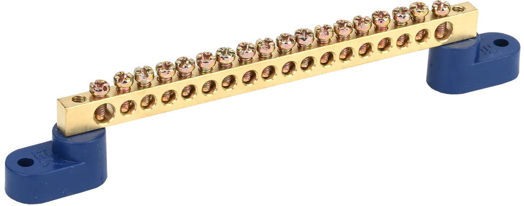 Шина N "ноль" на двух угловых изоляторах ШНИ-6х9-18-У2-С IEK