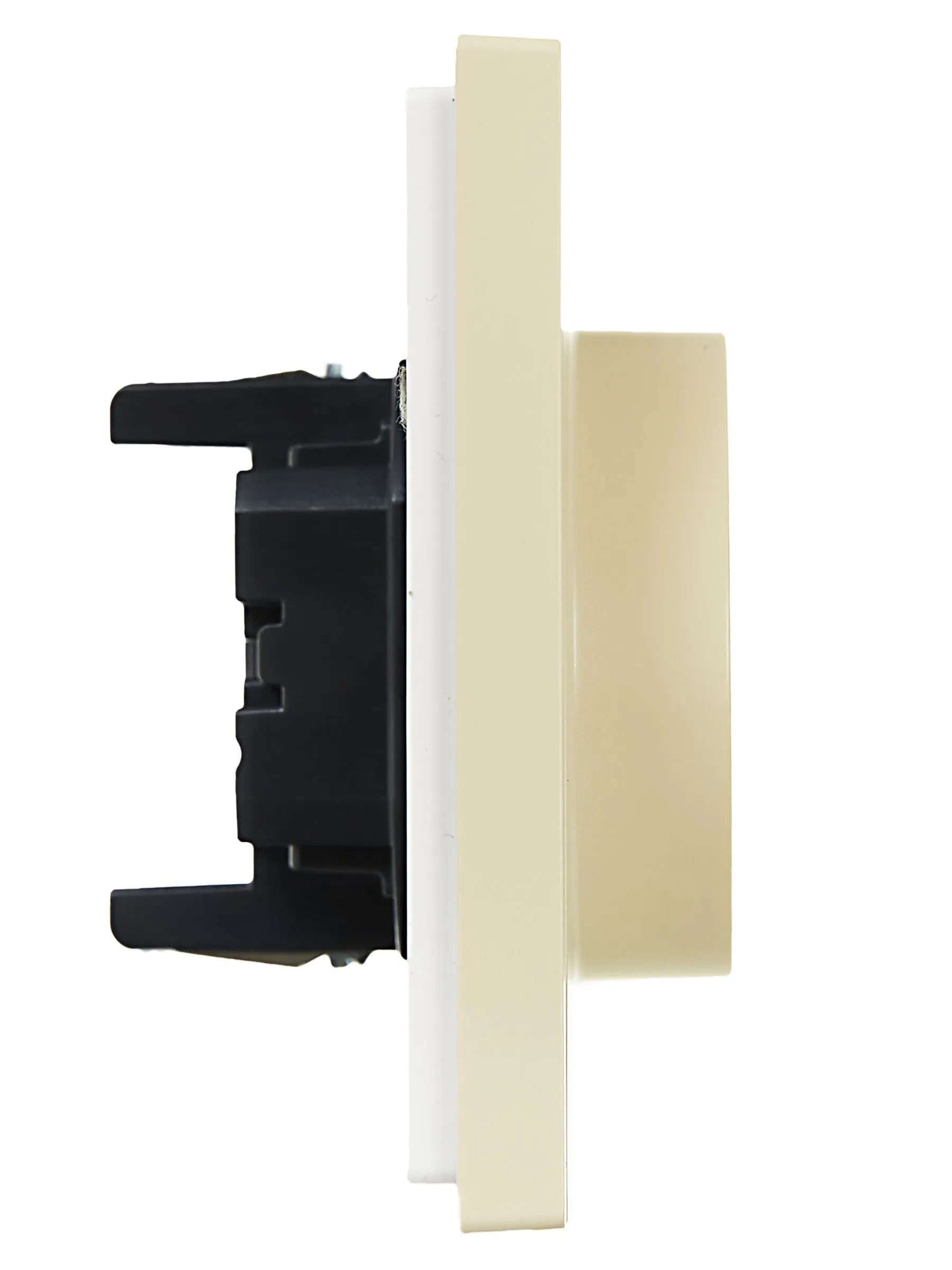 FORTE&PIANO Розетка 2-местная с заземлением без защитных шторок безвинтовое крепление 16А FP424 ваниль IEK - Фото 3