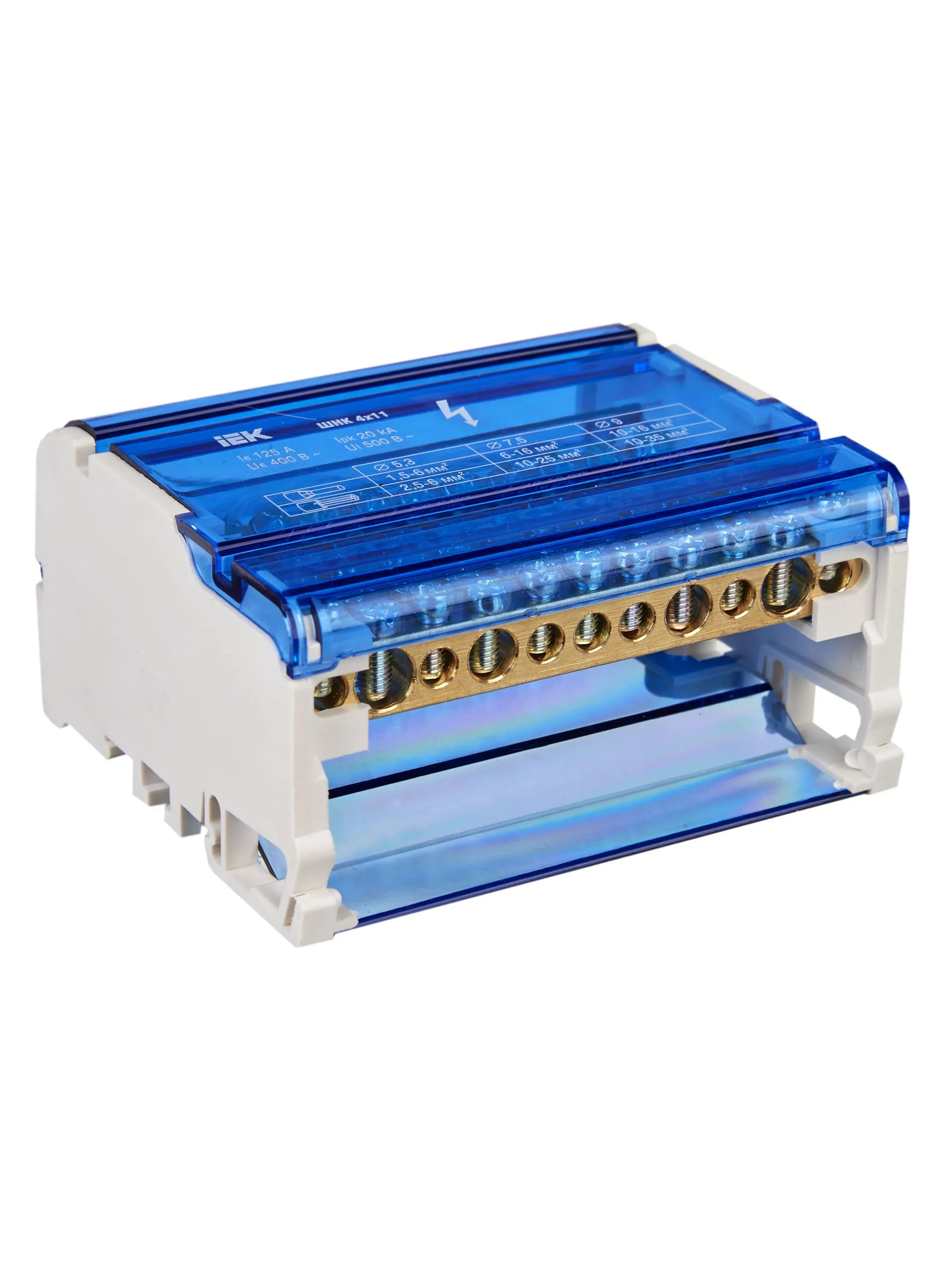 Шины на DIN-рейку в корпусе (кросс-модуль) ШНК 4х11 3L+PEN IEK - Фото 6