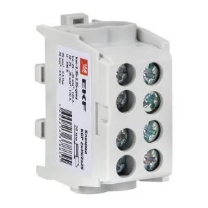 Клемма распределительная КСР с двойным винтом 2x35/2x25 cерая EKF ksr-2.35-2.25-grey