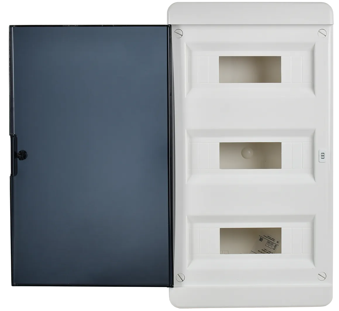 TEKFOR Корпус пластиковый ЩРВ-П-36 IP41 черная прозрачная дверь IEK - Фото 6