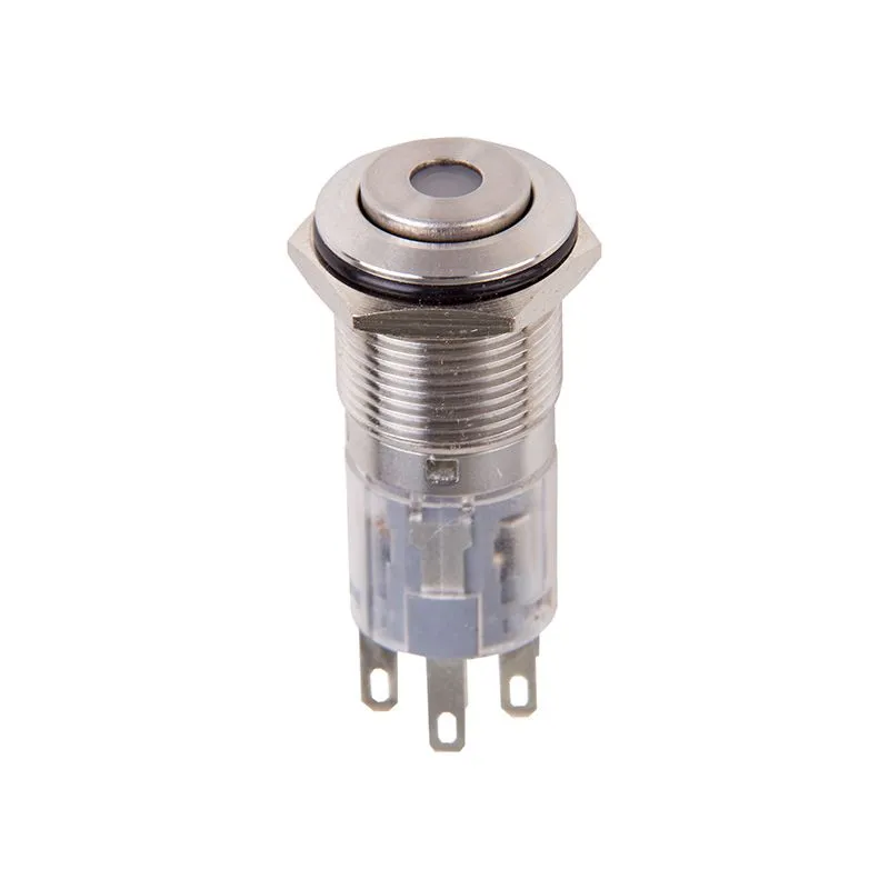 Кнопка  антивандальная Ø16 12В Б/Фикс (5с) (ON)-OFF/(OFF)-ON зеленая (A-16-C4) REXANT (в упак. 1шт.) - Фото 4