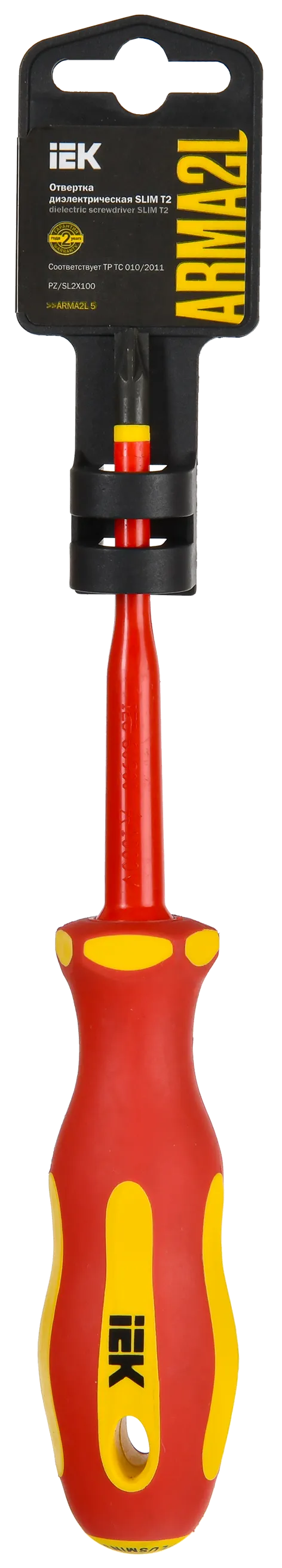 ARMA2L 5 Отвертка диэлектрическая SLIM PZ/SL2х100 Т2 IEK - Фото 2