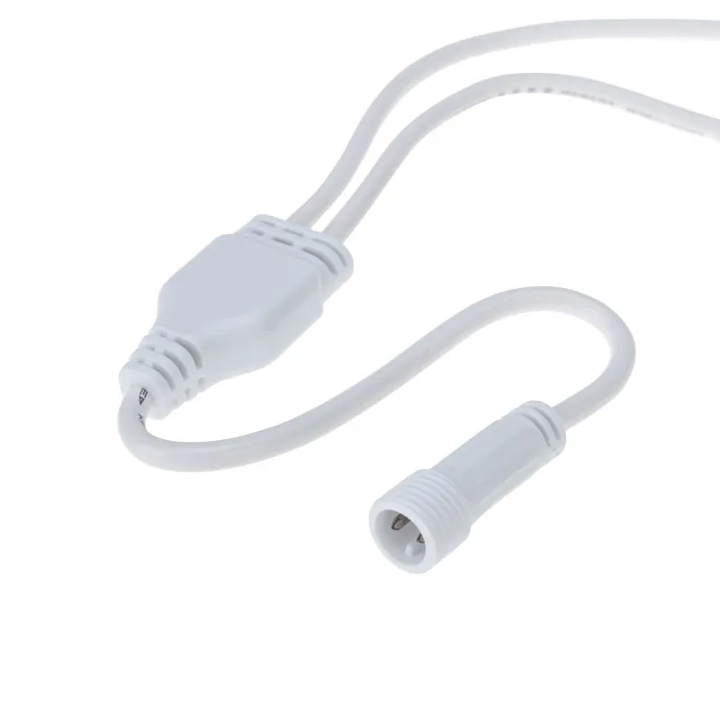 Разветвитель -Y (шнур) для уличных гирлянд Professional (1 вход, 2 выхода) белый ПВХ - Фото 3