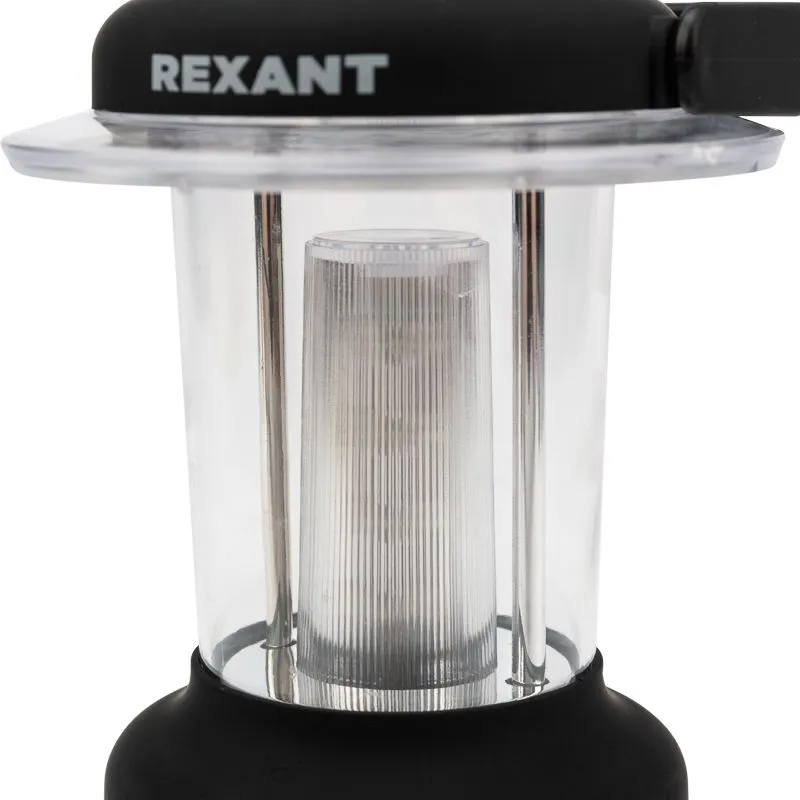 Фонарь кемпинговый с компасом, противоскользящий пластик «черный вельвет», складная петля для подвеса, регулировка яркости, 3хАА REXANT - Фото 5