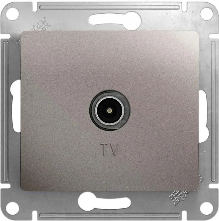 Розетка телевизионная TV Glossa коннектор механизм платина SE GSL001293