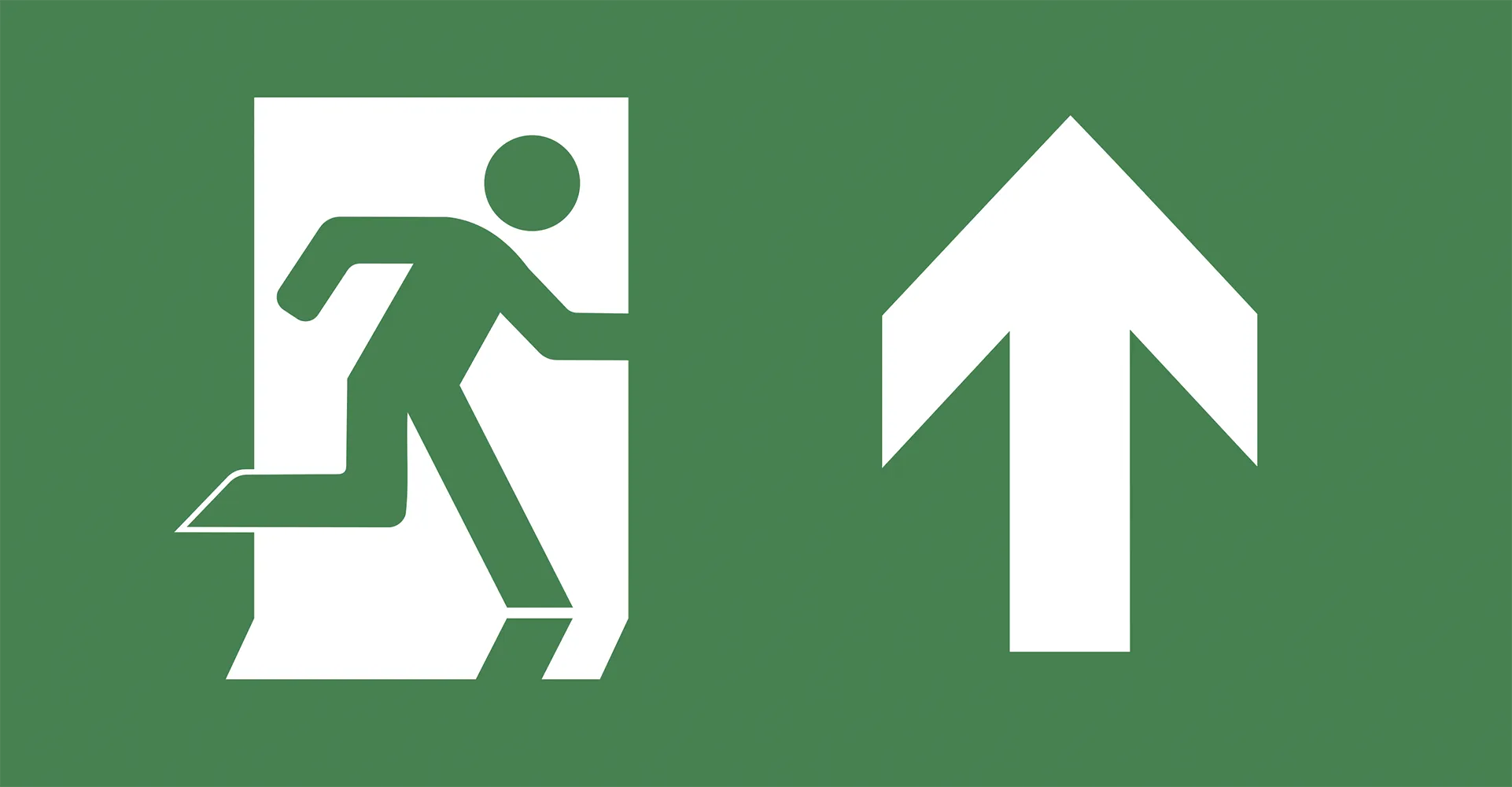 Пиктограмма "ВЫХОД/стрелка вверх" PVC для ССА 3000 IEK LPC10-2-30-15-VVERH