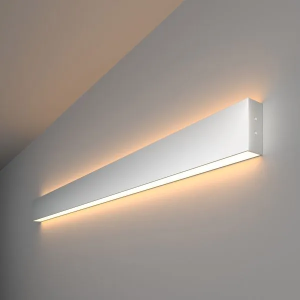 Светильник светодиодный линейный накладной двусторонний 103см 40Вт 3000К матовое серебро 101-100-40-