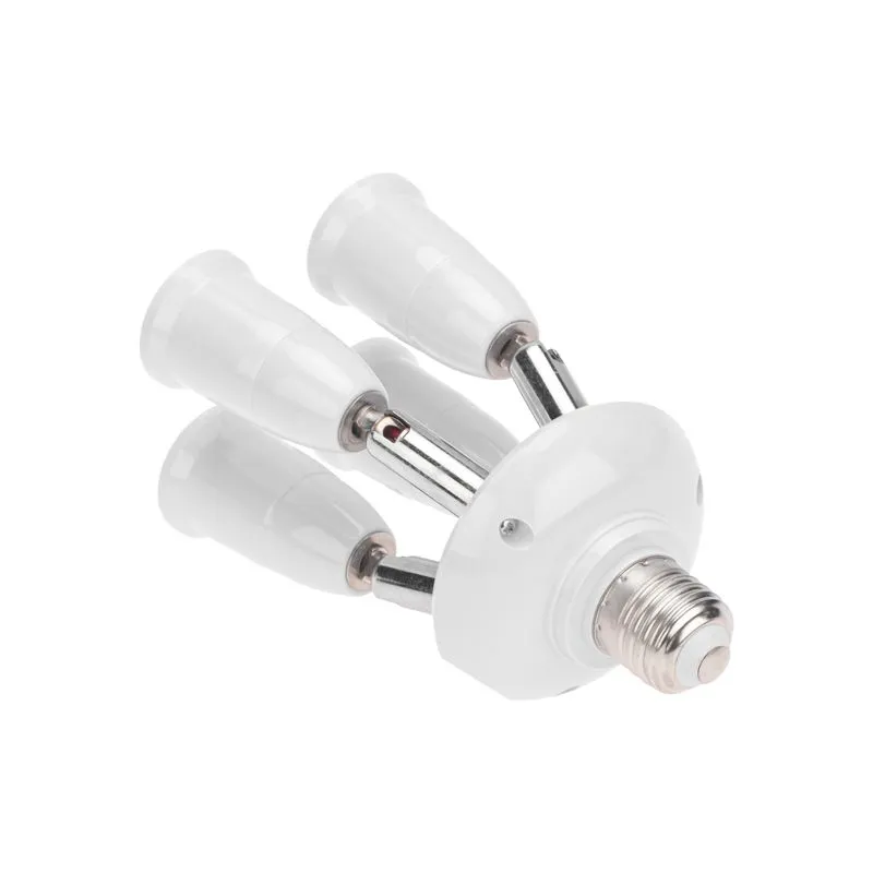 Разветвитель цокольный Е27-4хЕ27 (поворотный цоколь) белый REXANT - Фото 3