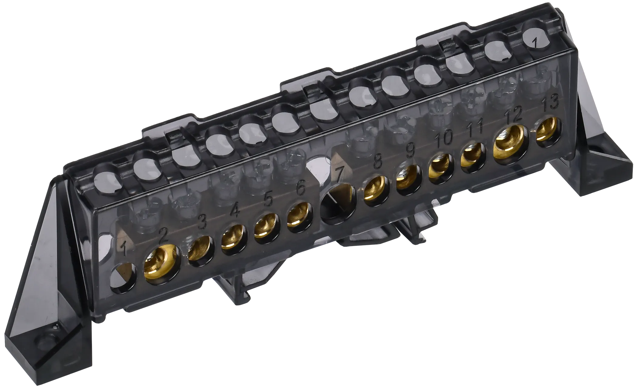 TEKFOR Шина N "ноль" в комбинированном DIN-изоляторе "Стойка" 8х12-(5+6)-Ч IEK
