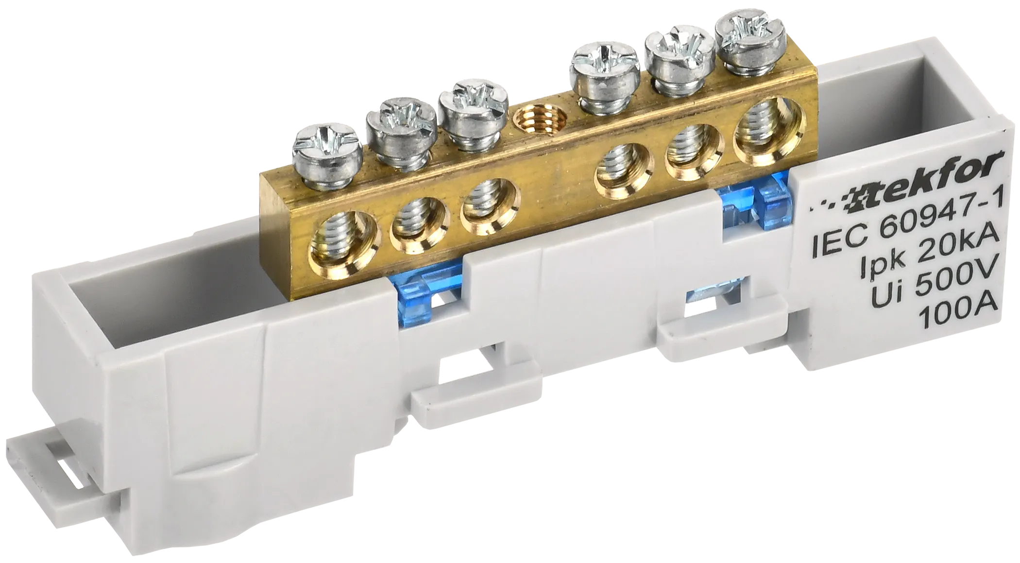 TEKFOR Шина N "ноль" неизолированная на универсальном держателе 6х9-4-С IEK