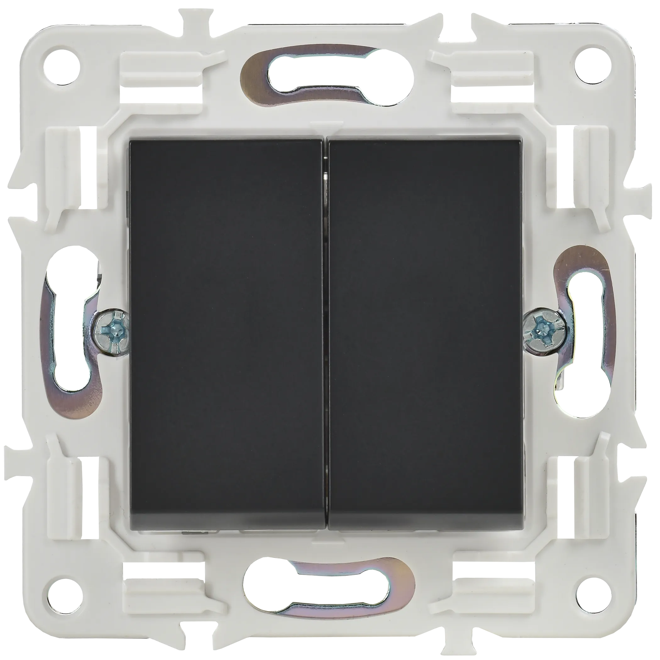 SKANDY Выключатель 2-клавишный 10А SK-V04Bl черный IEK - Фото 7