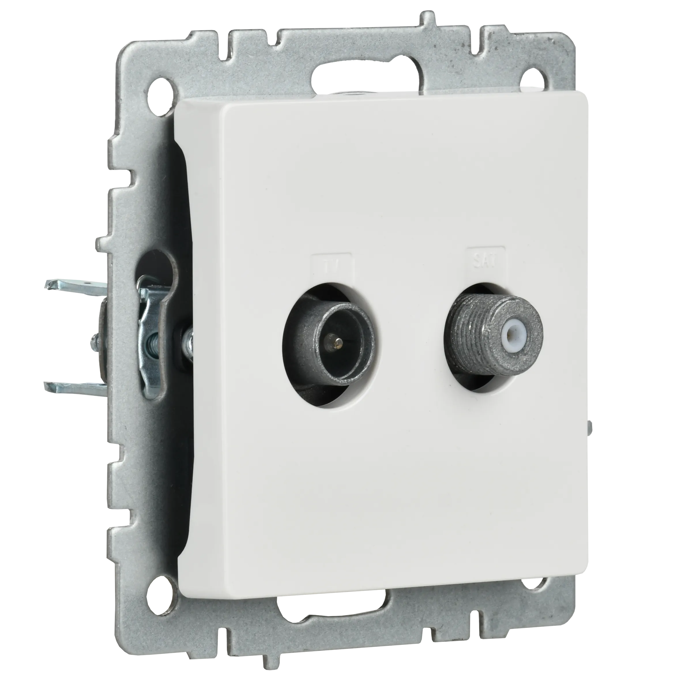 BRITE Розетка двойная TV+SAT РТВ/РСп12-БрБ белый IEK - Фото 6