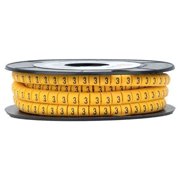 Маркер кабельный 1,5 мм2 "3" (1000 шт.) (ЕС-0) EKF - Фото 2