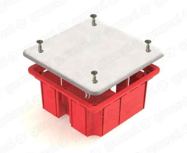 Коробка распределительная 92х92х45мм КИРПИЧ ОРАНЖЕВАЯ (126шт)