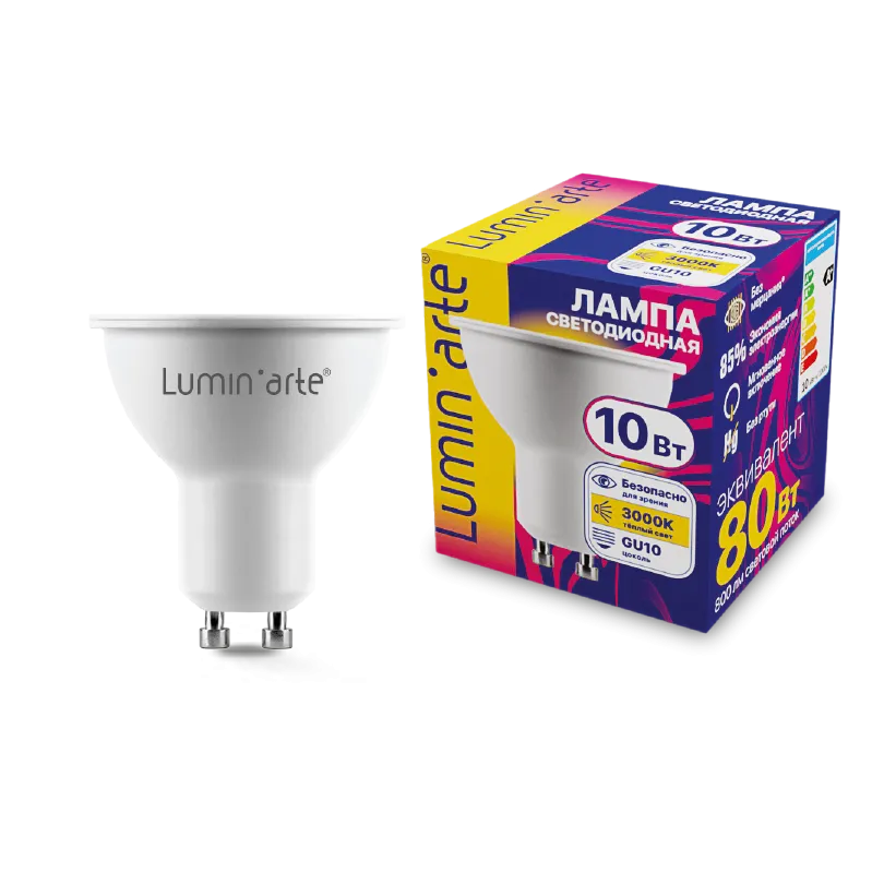 Светодиодная лампа Luminarte LSTD-PAR16-10W3KGU10 10Вт 3000K GU10 LSTD-PAR16-10W3KGU10