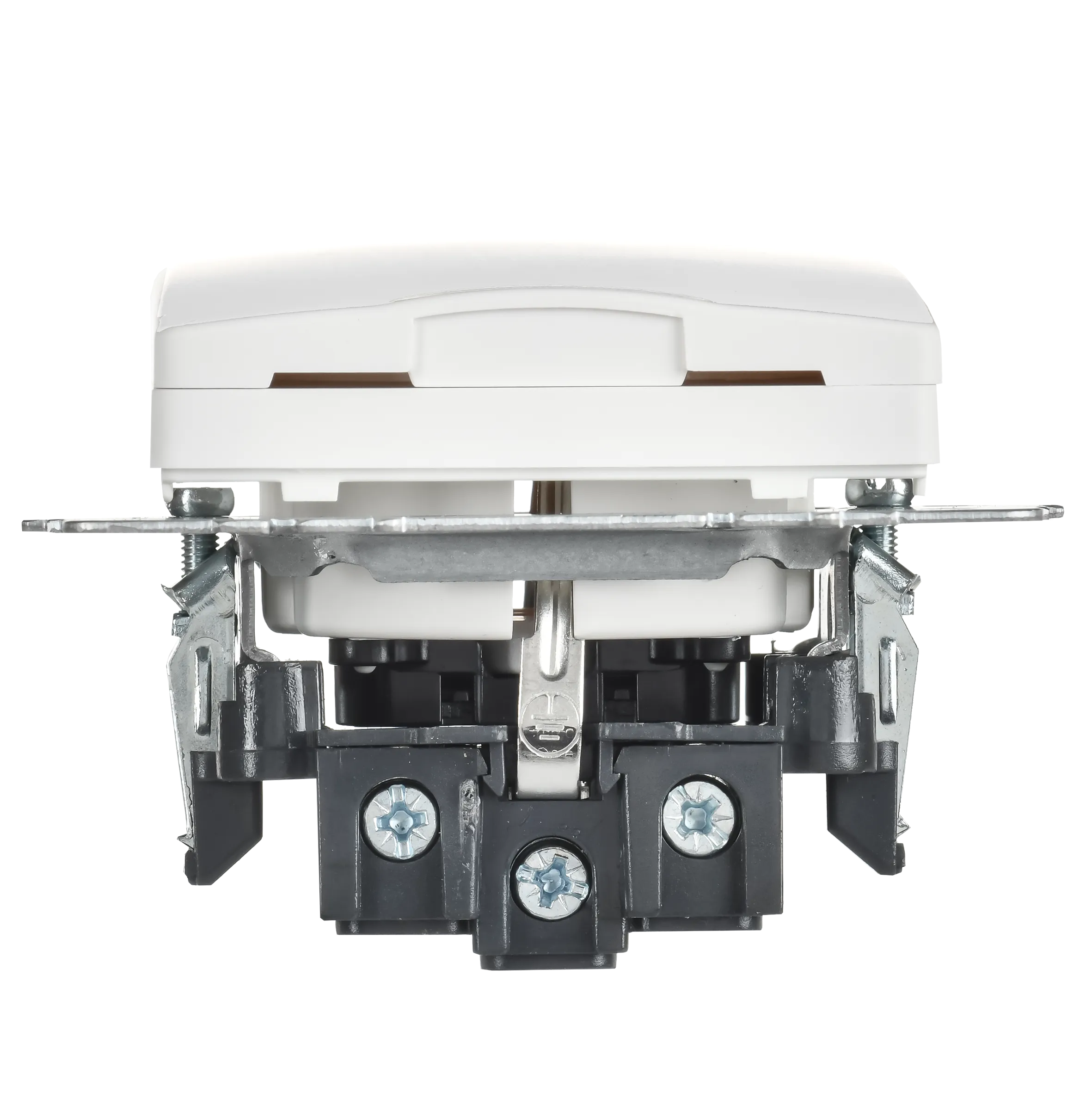 BRITE Розетка 1-местная с заземлением с защитными шторками и крышкой 16А IP20 РСбш10-3-БрАБ арктический белый IEK - Фото 4