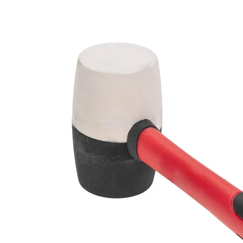 Киянка резиновая 450 г, черно-белая резина, фибергласовая рукоятка KRANZ - Фото 3