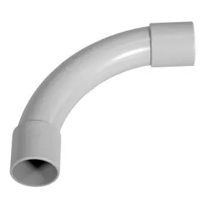 Соединитель угловой d32 мм безгалогенный (HF) атмосферостойкий серый (15шт/135шт уп/кор) Промрукав