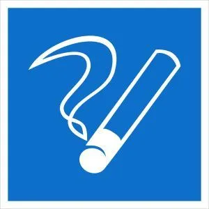 Знак наклейка D03 "Место курения" (200х200) EKF an-4-04