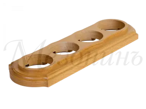 Рамка  четырехместная "Элегант" , цвет - бук натуральный, ТМ "МезонинЪ" GE70704-25 GE70704-25