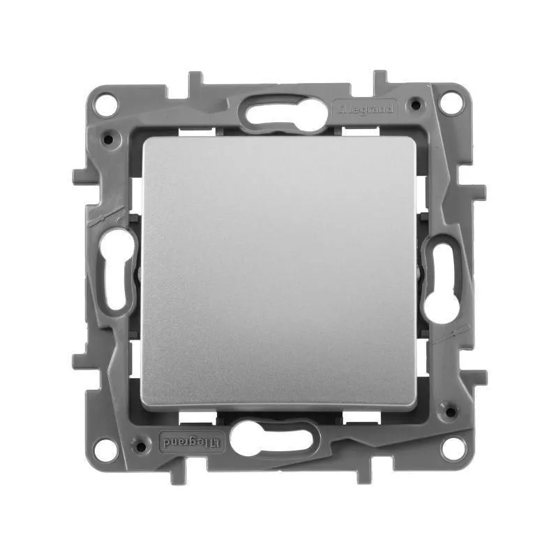 ETIKA Переключатель 1-клавишный схема 6 10АХ безвинтовые зажимы алюминий