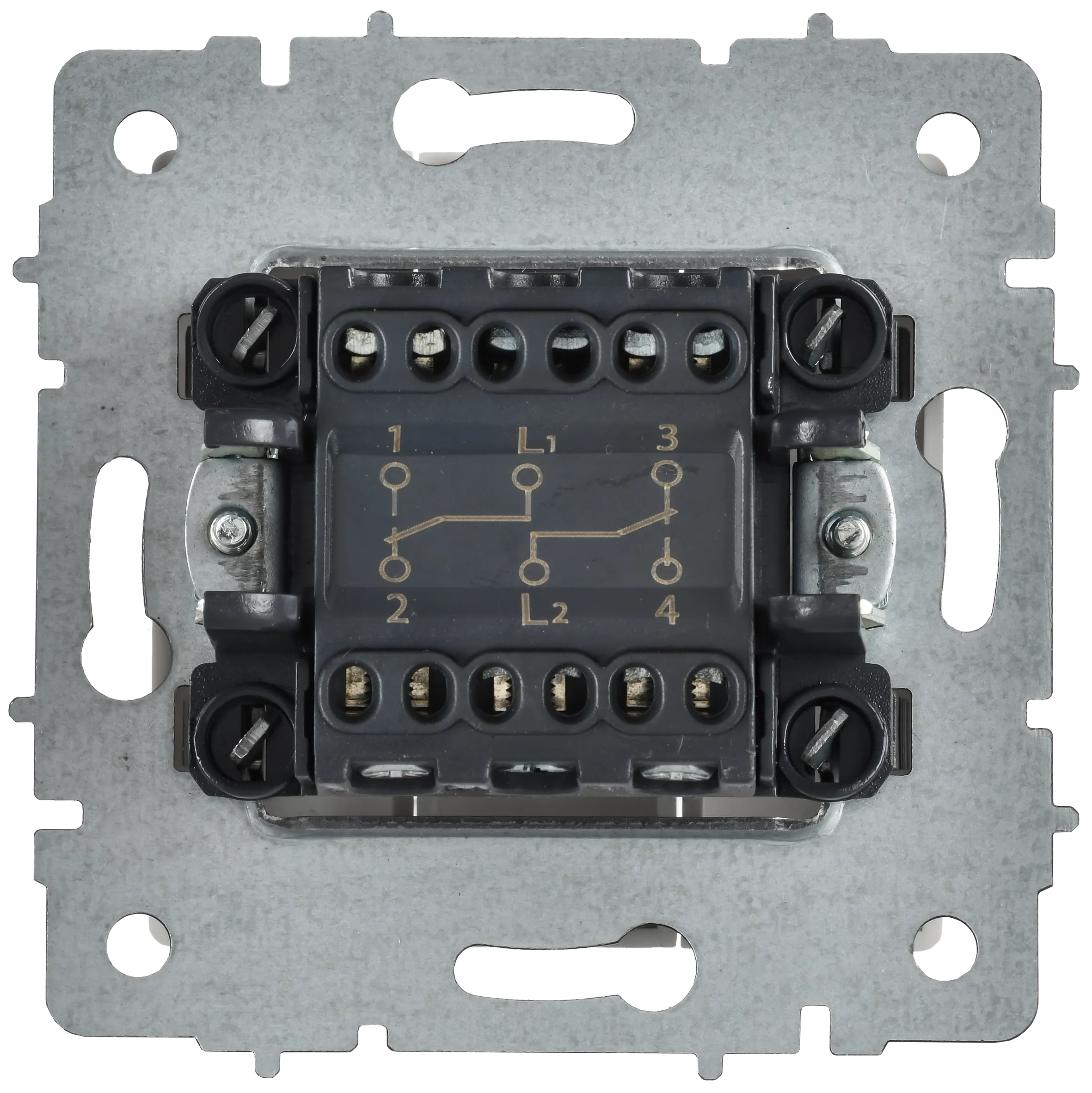 BRITE Выключатель 2-клавишный проходной 10А ВС10-2-6-БрАБ арктический белый IEK - Фото 4