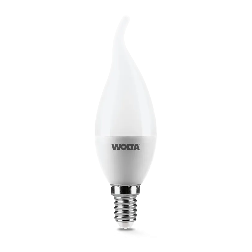 Лампа светодиодная "Свеча на ветру-CD37" 7.5Вт 450лм 4000К Е14 (50шт/уп) WOLTA - Фото 2