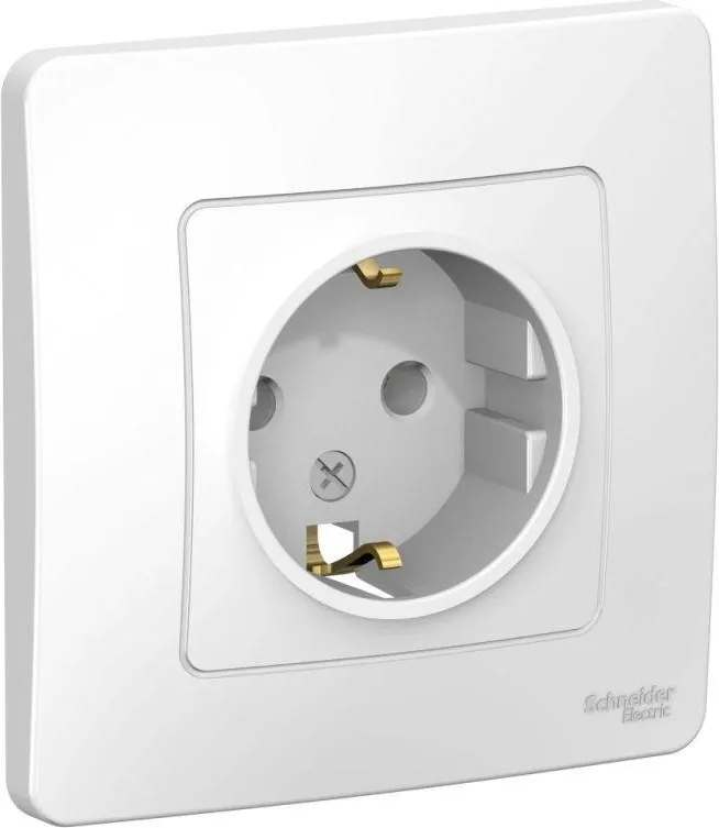 Розетка 1-м СП Blanca 16А IP20 250В с заземл. без защ. шторок бел. SE BLNRS001011