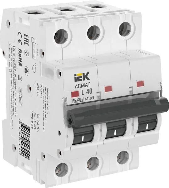 ARMAT Автоматический выключатель M10N 3P L 40А IEK AR-M10N-3-L040