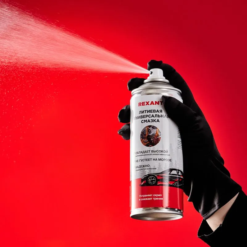 Смазка универсальная литиевая 520мл, аэрозоль REXANT - Фото 4