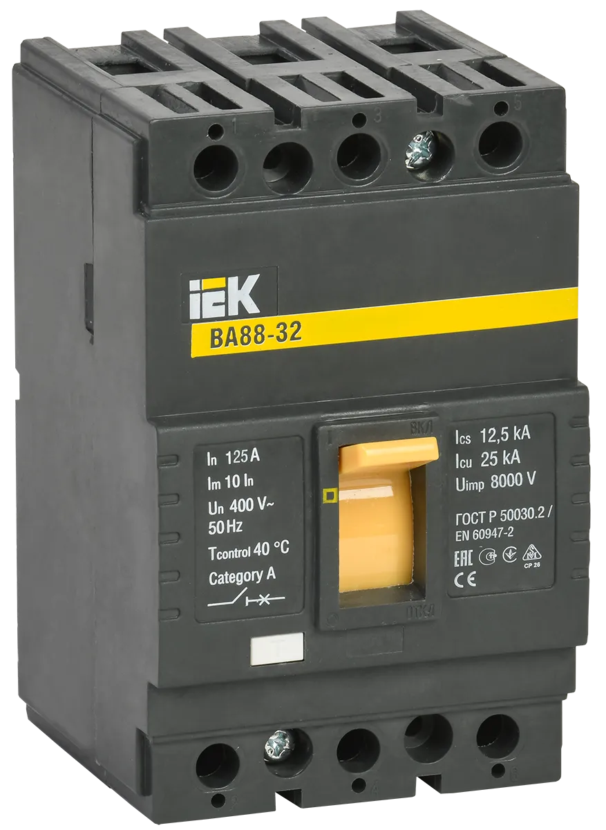 Выключатель автоматический ВА88-32 3Р 125А 25кА IEK
