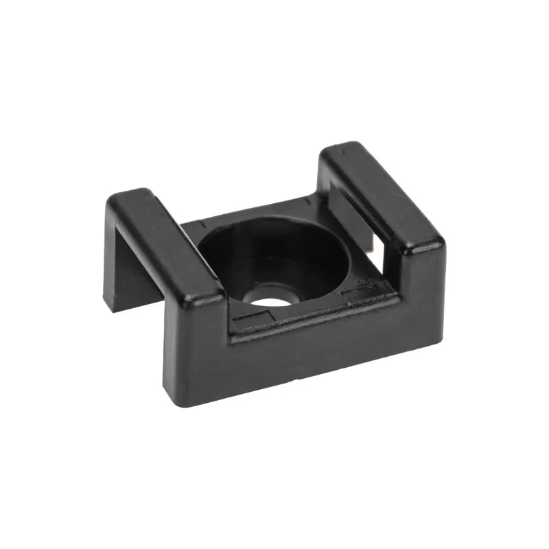 Площадка для крепления стяжки 22x16х4 мм, черная (10 шт/уп) REXANT