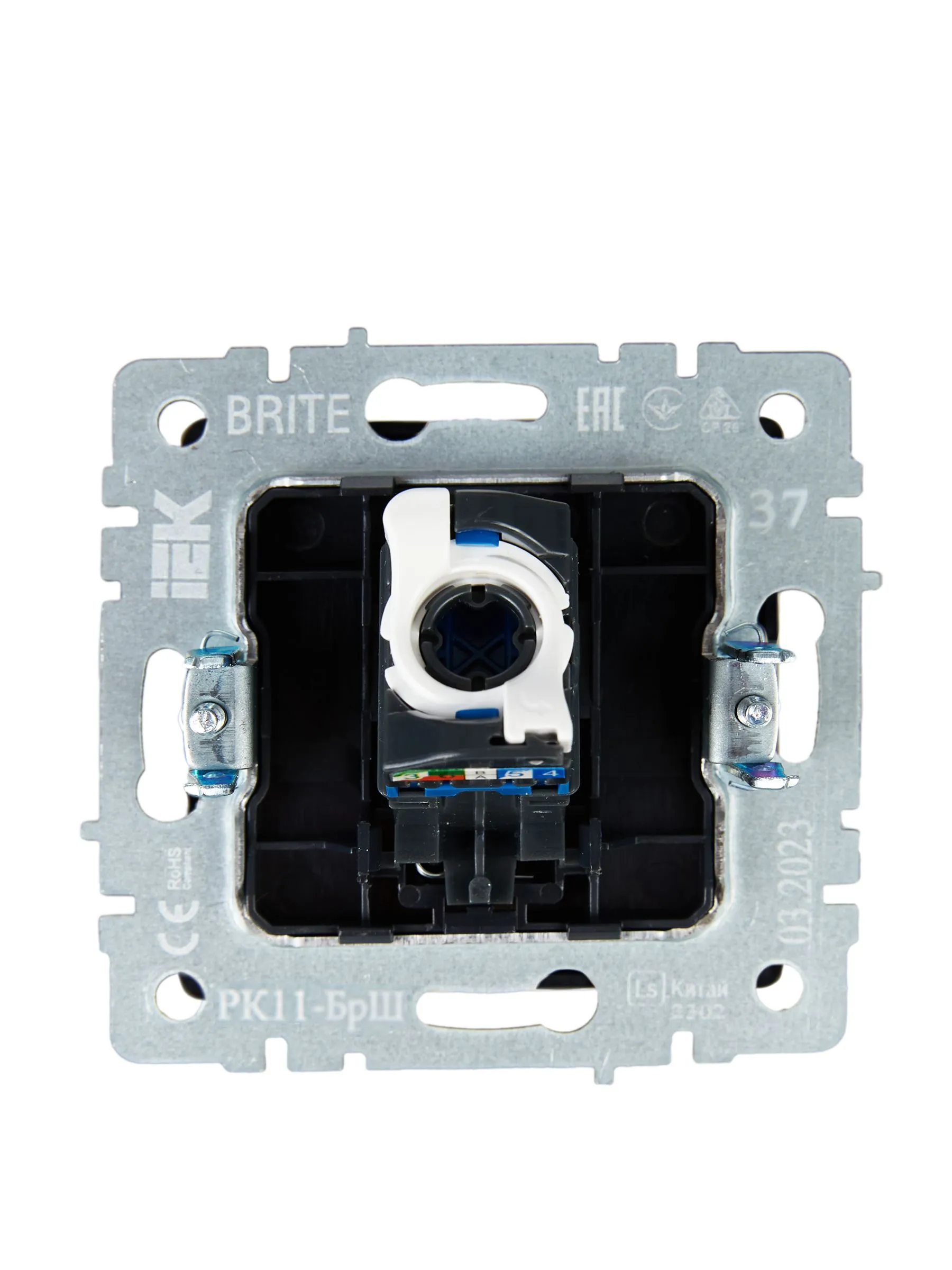 BRITE Розетка компьютерная RJ45 кат.6 РК11-БрШ шампань IEK - Фото 3