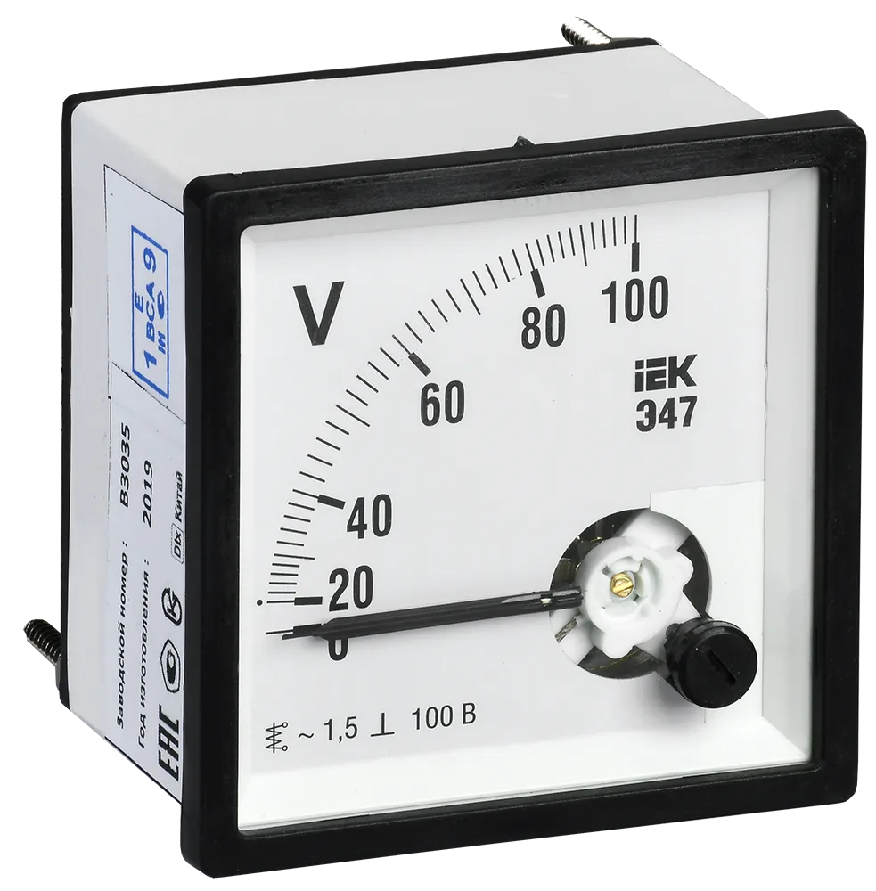 Вольтметр аналоговый Э47 100В класс точности 1,5 96х96мм IEK
