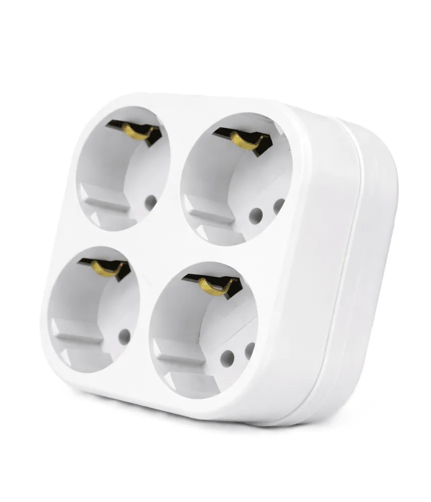 Разветвитель электрический 4 розетки с заземлением, 16А, белый DEKRON - Фото 4